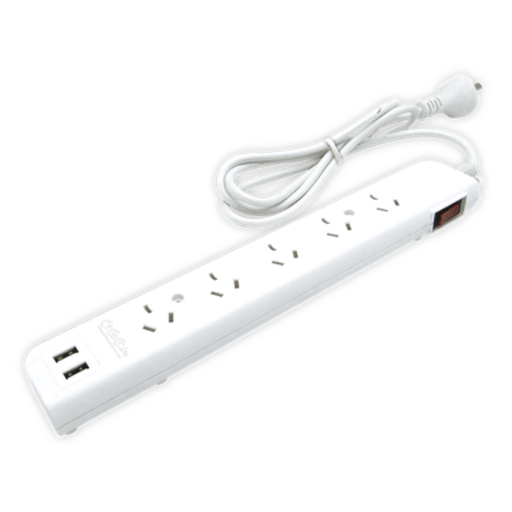 [TBCEV-P5U2] ZAPATILLA MULTIPLE TBCIN 5 TOMAS + 2 USB - CABLE DE 1,5 M