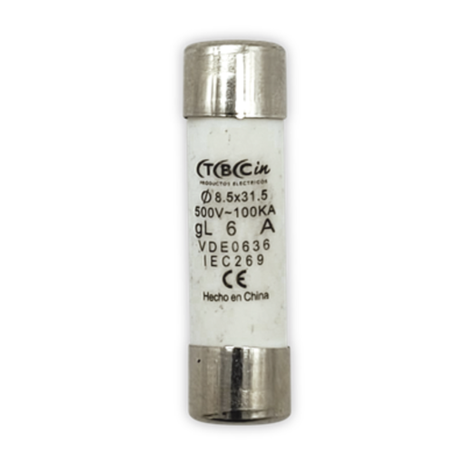 [TBCFE-01] FUSIBLE CILINDRICO TBCIN SERIE FE 8.5X31.5MM 1A