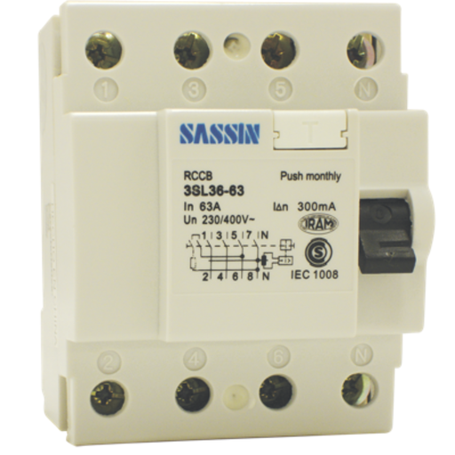 [TBC3SL36-440] INTERRUPTOR DIFERENCIAL TBCIN TETRAPOLAR 4.5KA 3P+N 40A DISYUNTOR