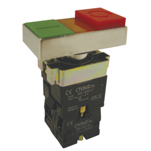 [TBCSB-BL8425] LINEA METALICA PULSADOR DOBLE