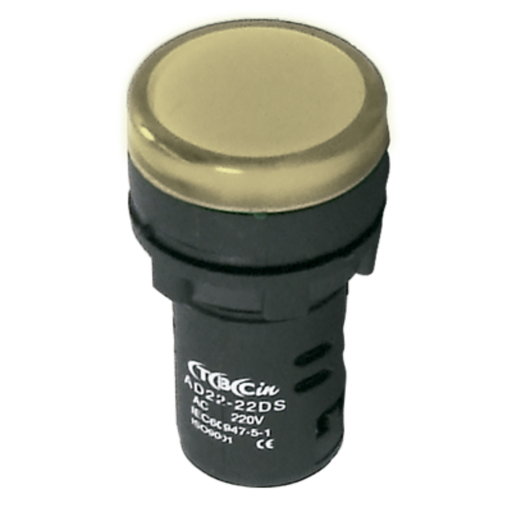 [TBCAD-22Y] MONOBLOQUE PLASTICO TBCIN PILOTO 22MM MULTILED COLOR AMBAR