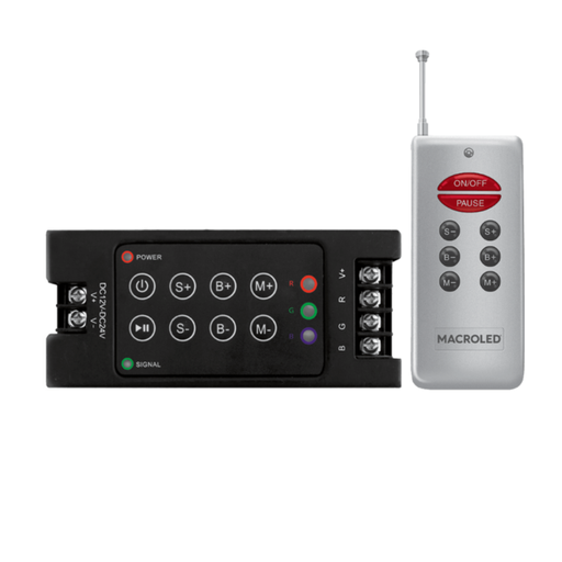 [CORCON-RGB-RF-360W] CONTROLADOR RGB RF 360W DC-12/24V BASE CON BOTONERA
