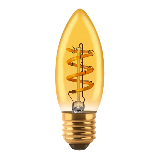 [CORBFC37G-3WW] Lampara filamento Golden vela 3w Macroled ambar