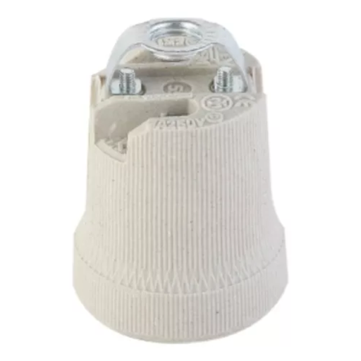 [CORPL-E27-PU] PORTALÁMPARA CERÁMICO E27 CON PUENTE