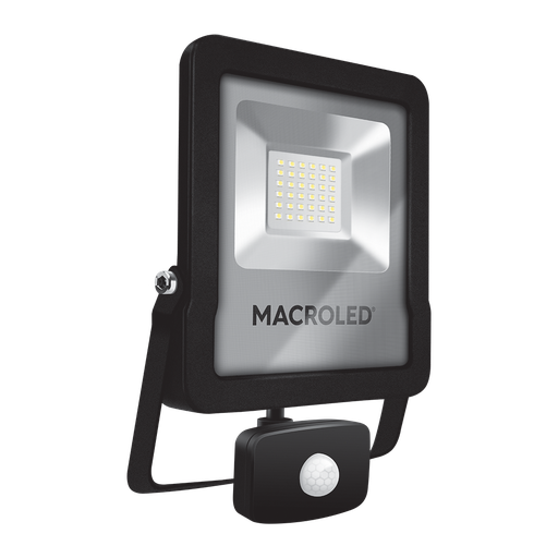 [CORSFLSV2-30CW] Reflector con sensor de movimiento 30w Macroled frio