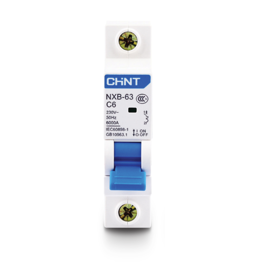 [CORNXB-63 1P C25 6kA] Int. Termomagnético CHINT NXB-63, In:25A, Icn:6kA, Curva C, 1-polo
